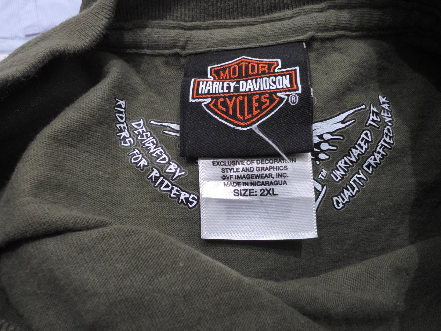 Playera Harley Davidson 2xl Verde Laconia