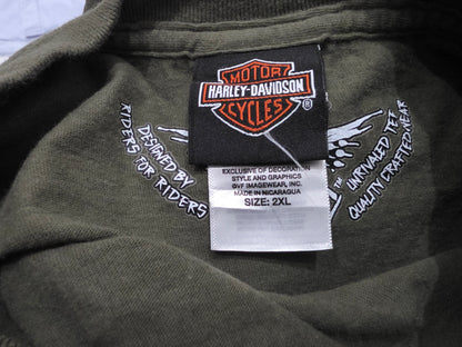 Playera Harley Davidson 2xl Verde Laconia