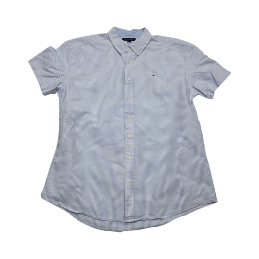 Camisa Manga Corta Tommy Hilfiger 2xl Azul Claro