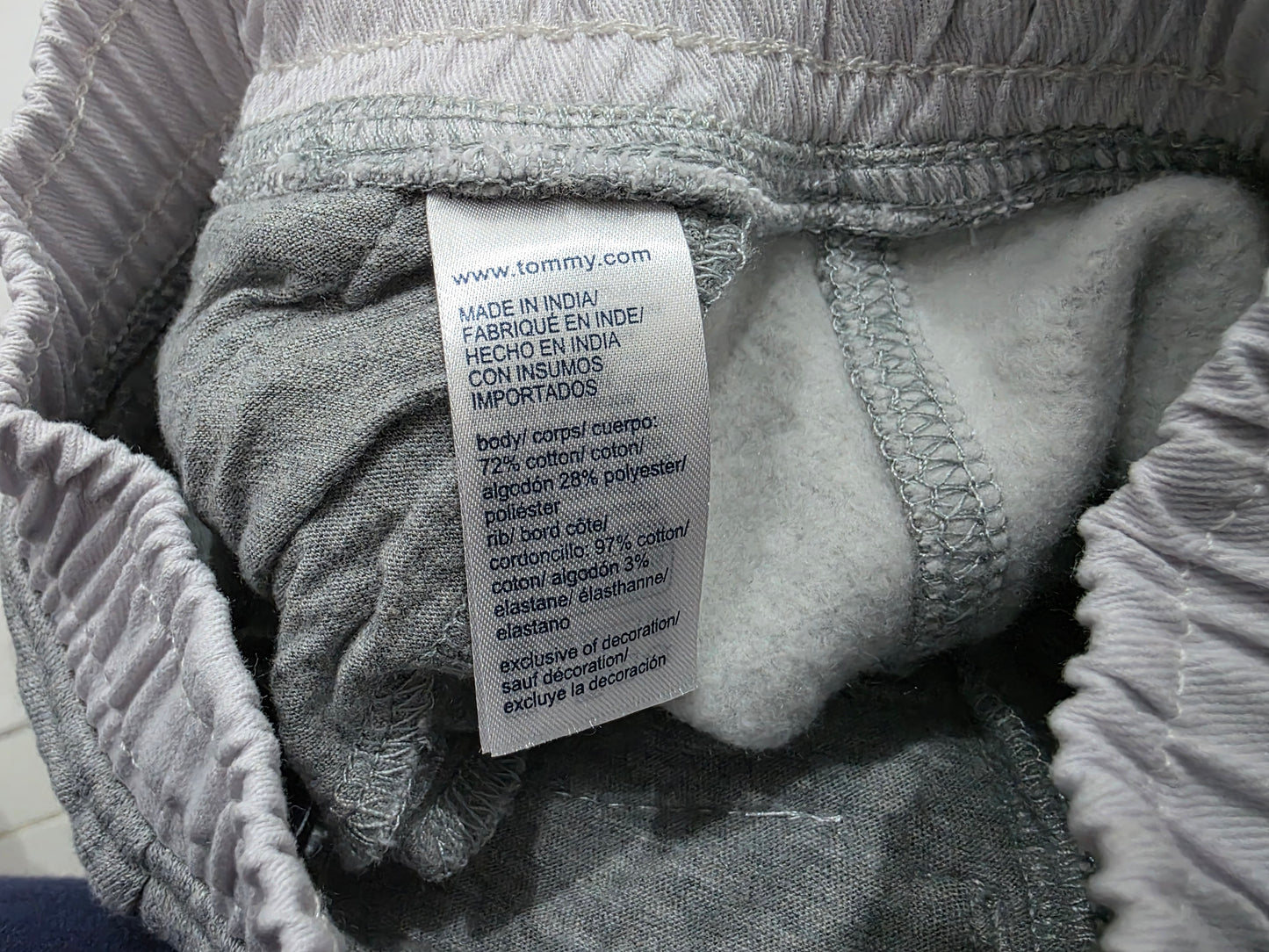Pants Tommy Hilfiger Bebe 3 A 6 Meses Gris