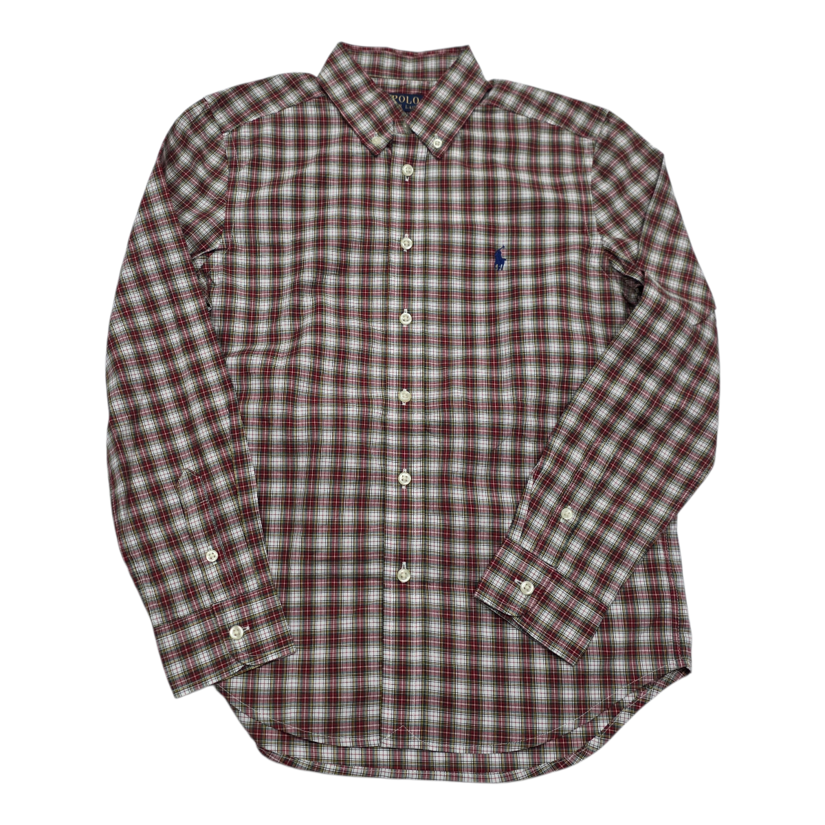 Camisa Ralph Lauren Adolescente M 10-12 Años Cuadro Rojo