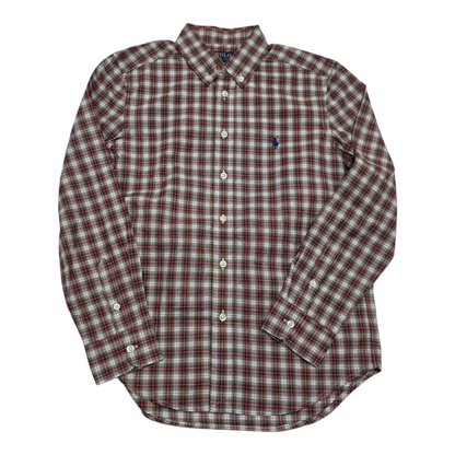 Camisa Ralph Lauren Adolescente M 10-12 Años Cuadro Rojo