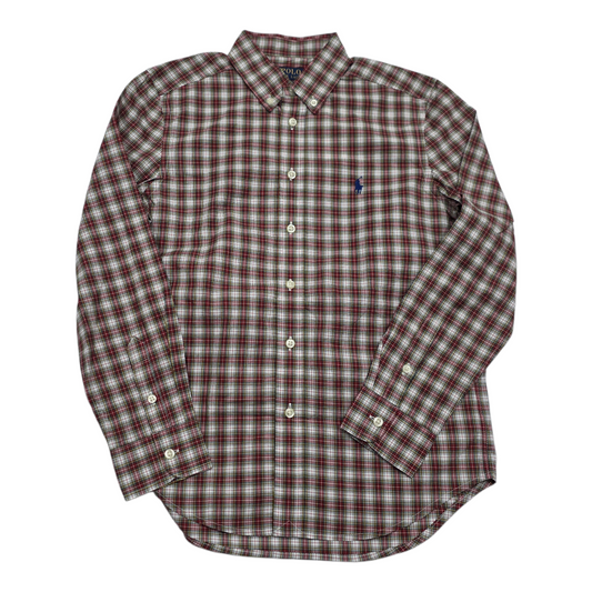 Camisa Ralph Lauren Adolescente M 10-12 Años Cuadro Rojo