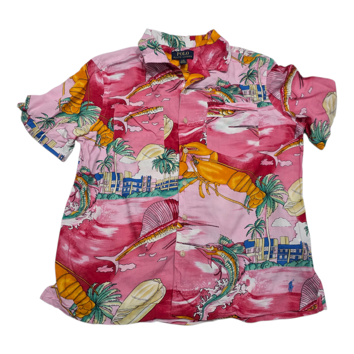 Camisa Ralph Lauren Adolescente Grande L 14-16 Rosa