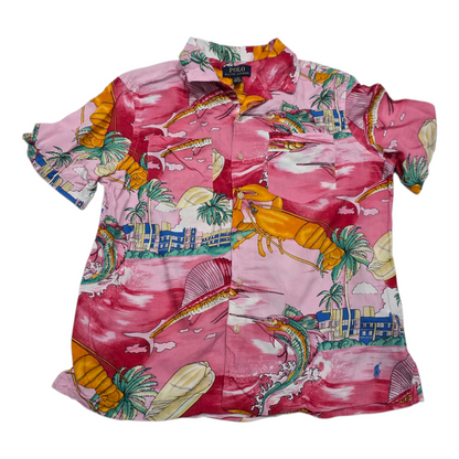 Camisa Ralph Lauren Adolescente Grande L 14-16 Rosa