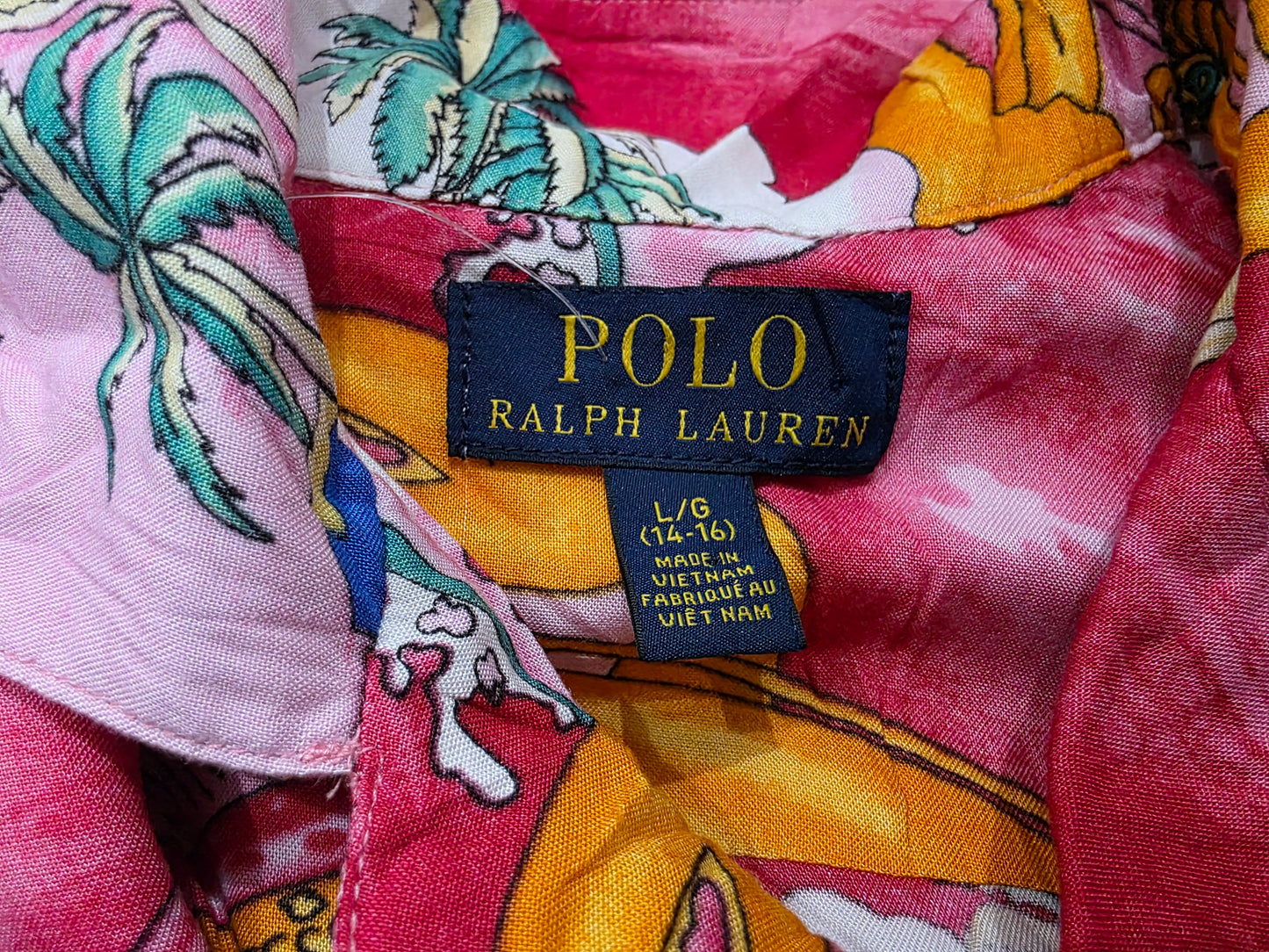 Camisa Ralph Lauren Adolescente Grande L 14-16 Rosa