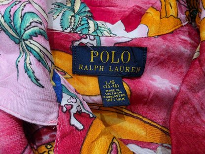 Camisa Ralph Lauren Adolescente Grande L 14-16 Rosa