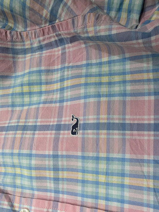 Camisa Vineyard Vines Adolescente L 16 Años Cuadro Rosa