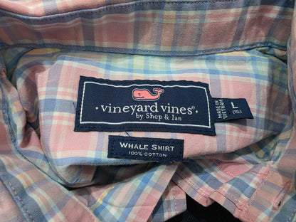 Camisa Vineyard Vines Adolescente L 16 Años Cuadro Rosa