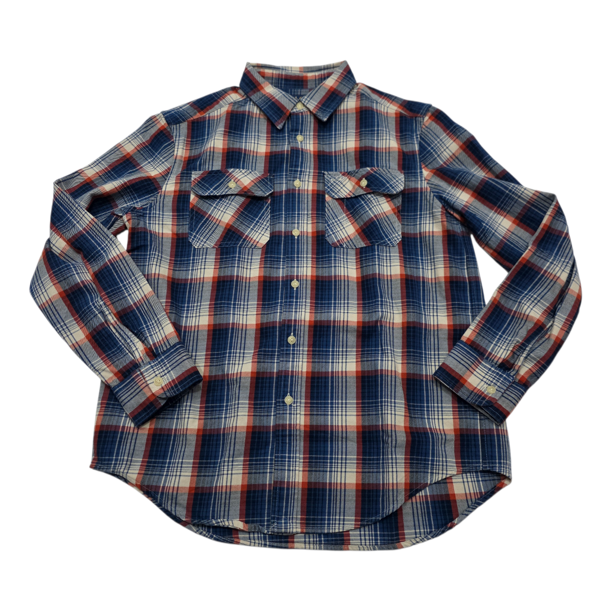Camisa Ralph Lauren Adolescente L 14-16 Azul Franela