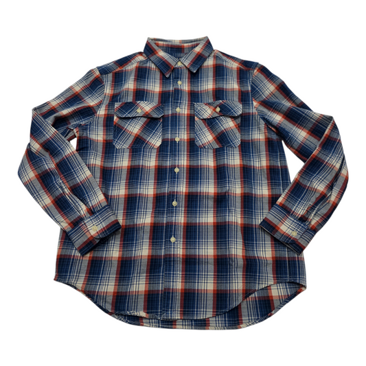 Camisa Ralph Lauren Adolescente L 14-16 Azul Franela