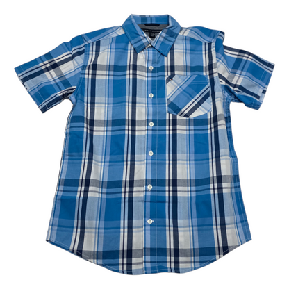 Camisa Manga Corta Tommy Hilfiger Adolescente L 14-16 Azul
