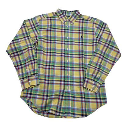 Camisa Ralph Lauren Adolescente L 14-16 Amarillo Verde
