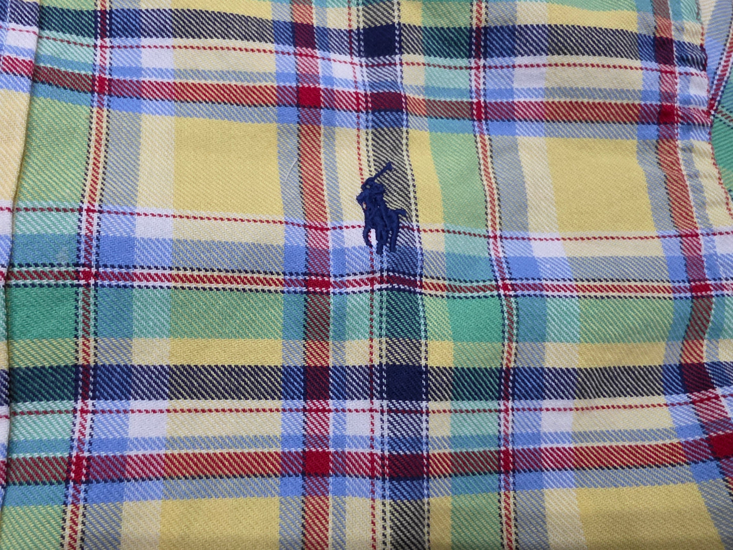 Camisa Ralph Lauren Adolescente L 14-16 Amarillo Verde
