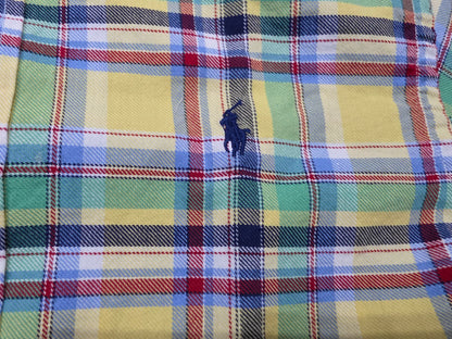 Camisa Ralph Lauren Adolescente L 14-16 Amarillo Verde