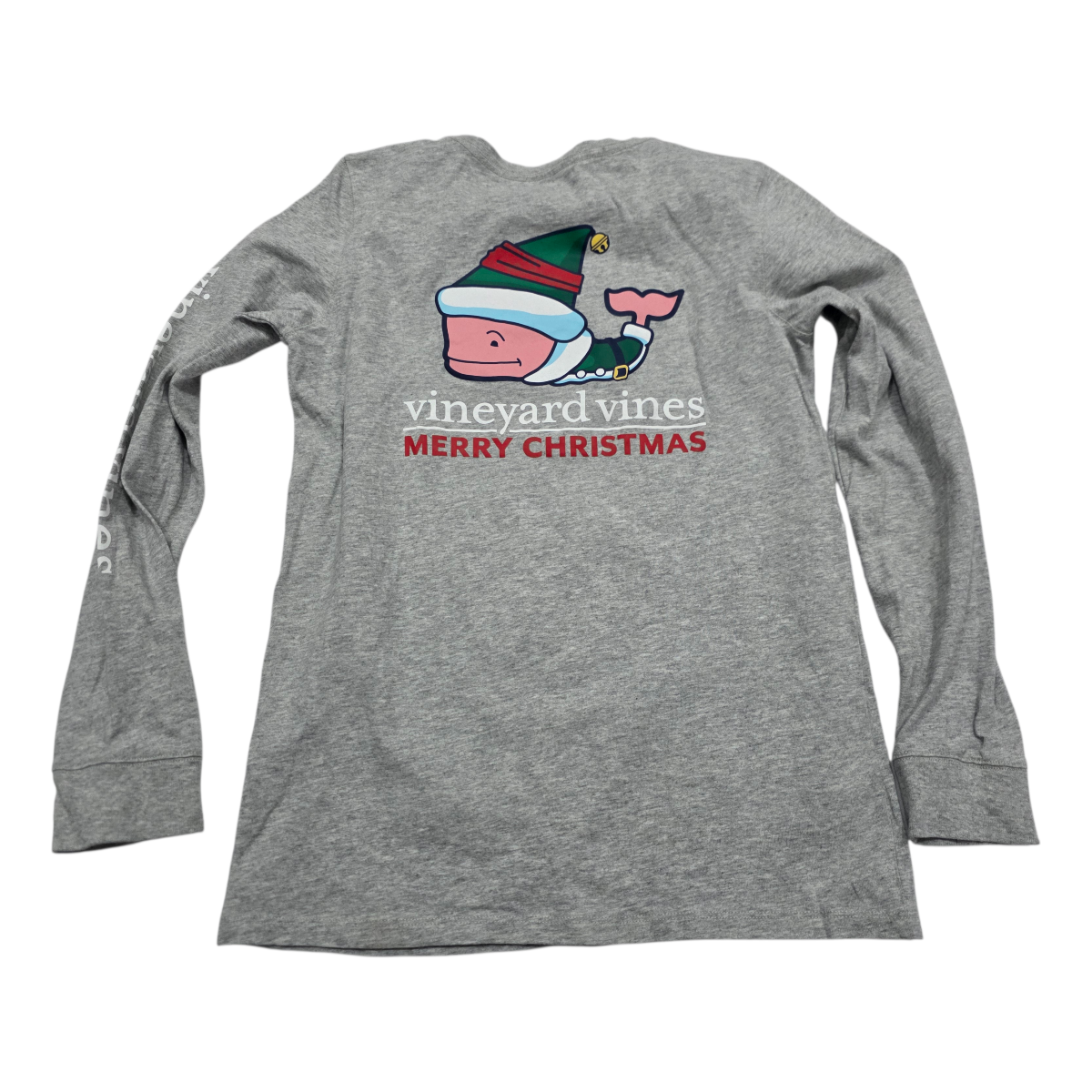 Playera Manga Larga Vineyard Vines Adolescente L 14 Gris