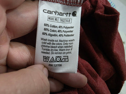 Playera Carhatt Mujer Grande L 14-16 Vino
