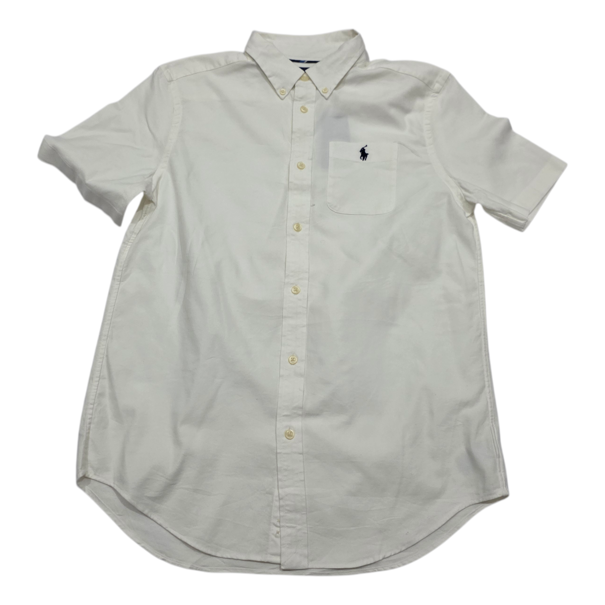 Camisa Manga Corta Ralph Lauren Adolescente Xl 18-20 Blanca