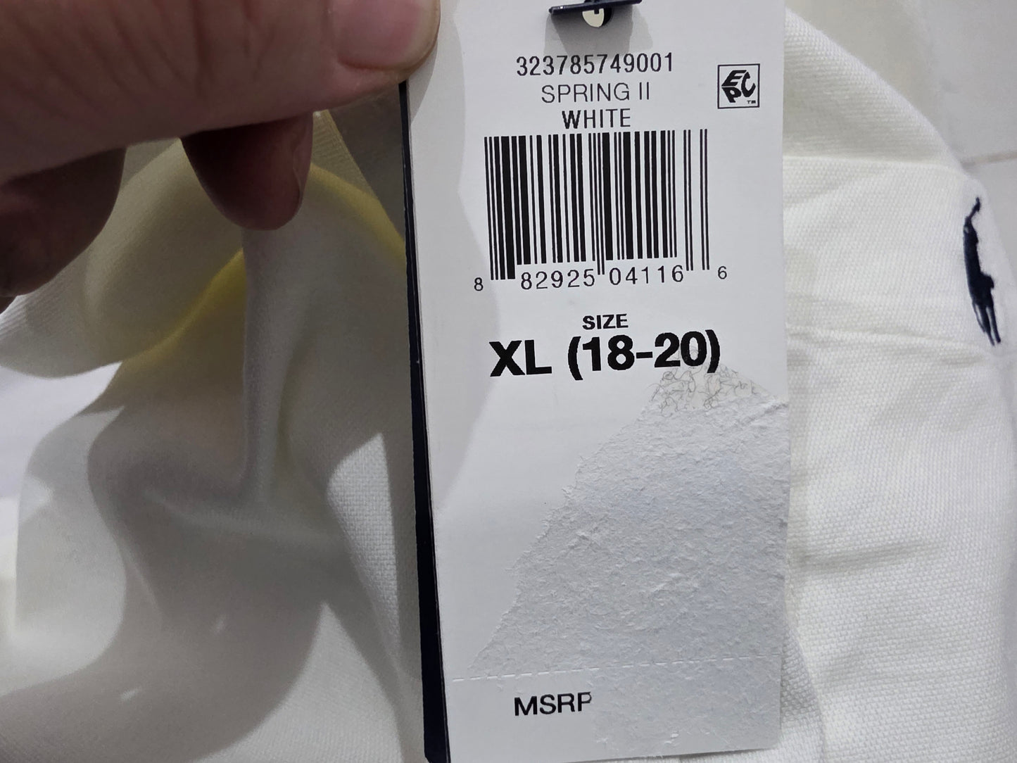 Camisa Manga Corta Ralph Lauren Adolescente Xl 18-20 Blanca