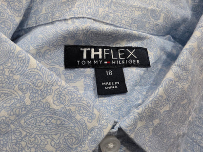 Camisa Tommy Hilfiger Adolescente 18 Blanca Azul