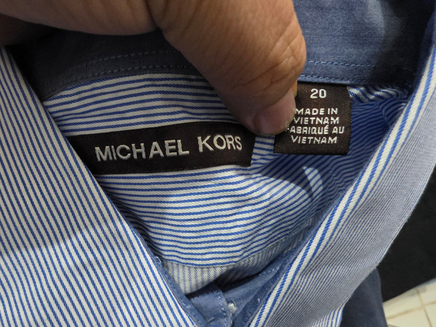 Camisa Michael Kors Adolescente 20 Años Azul Claro