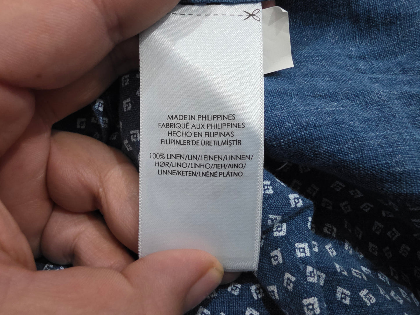 Camisa Ralph Lauren Xchico Xs Azul Lino