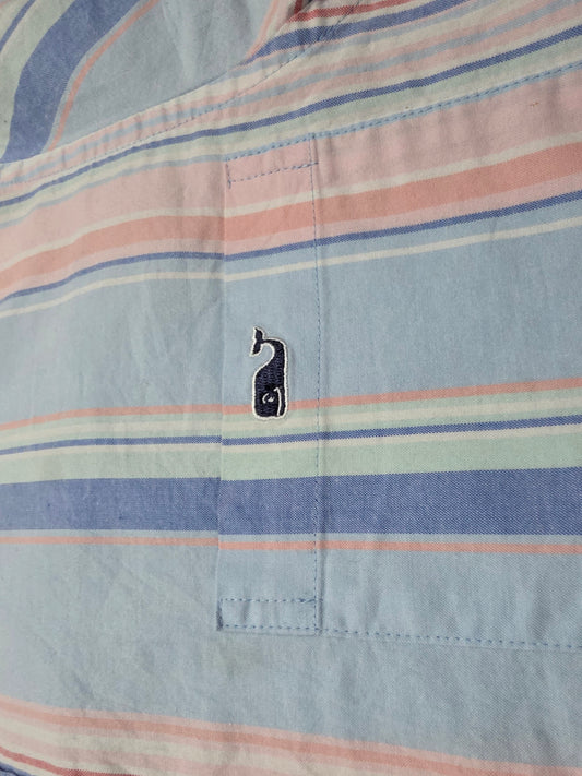 Camisa Manga Corta Vineyard Vines Xchico Xs Azul Y Rosa