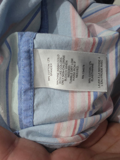 Camisa Manga Corta Vineyard Vines Xchico Xs Azul Y Rosa