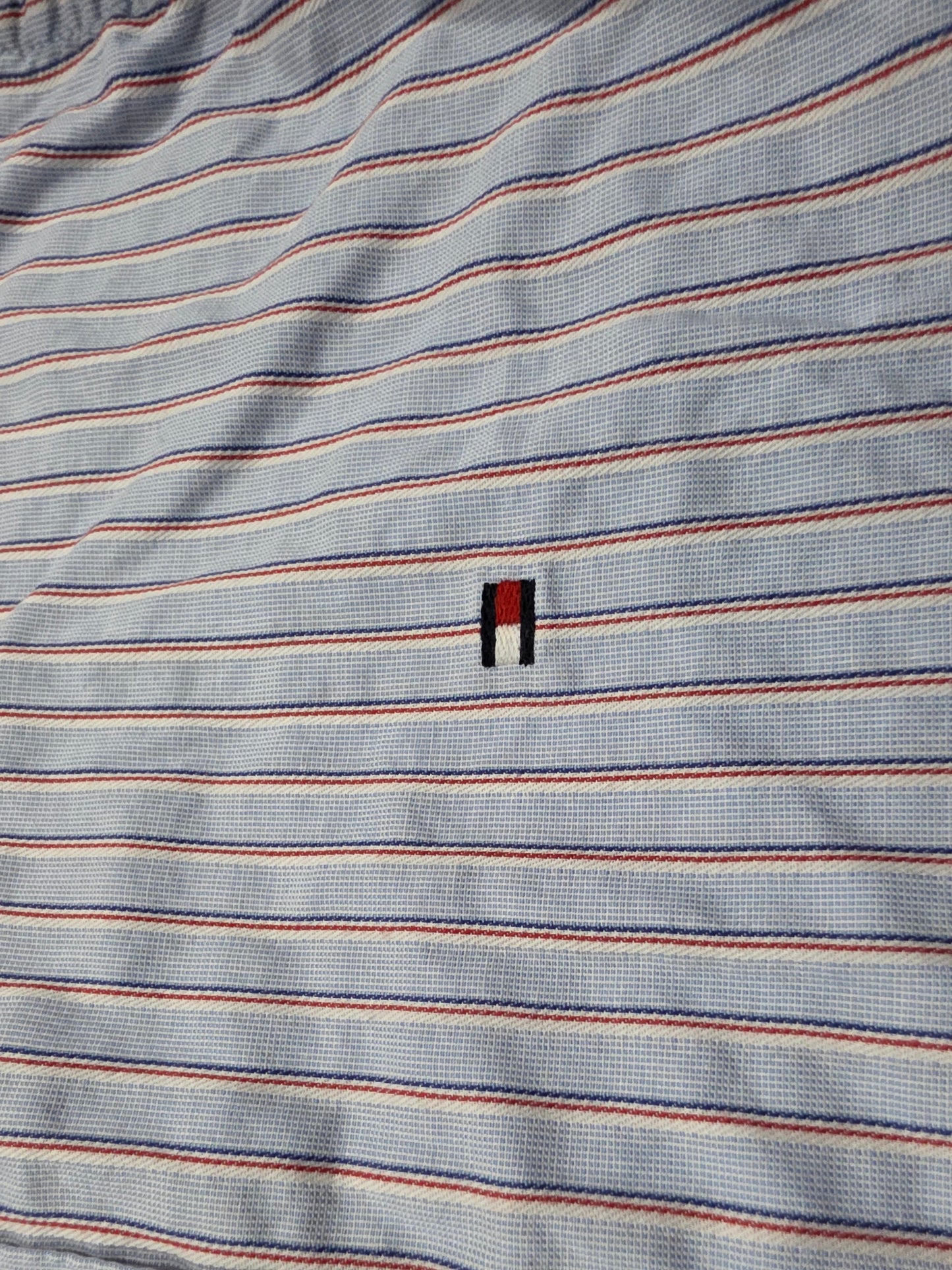 Camisa Tommy Hilfiger Chico S Azul Lineas