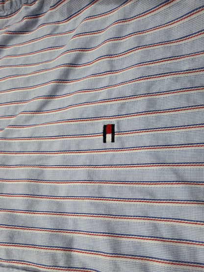 Camisa Tommy Hilfiger Chico S Azul Lineas