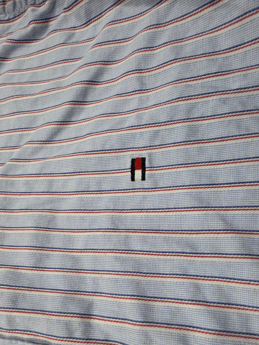 Camisa Tommy Hilfiger Chico S Azul Lineas