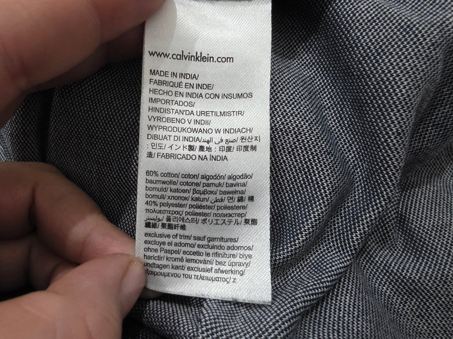 Sueter Delgado Calvin Klein Chico S Azul