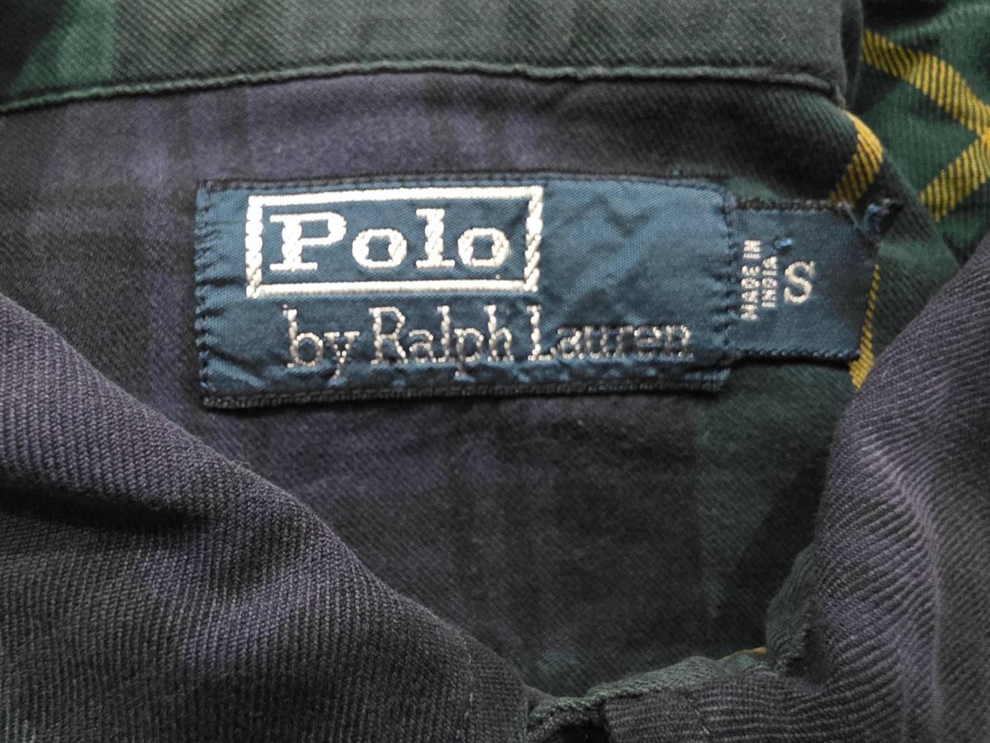 Camisa Ralph Lauren Chico S Verde Y Azul Deslavado
