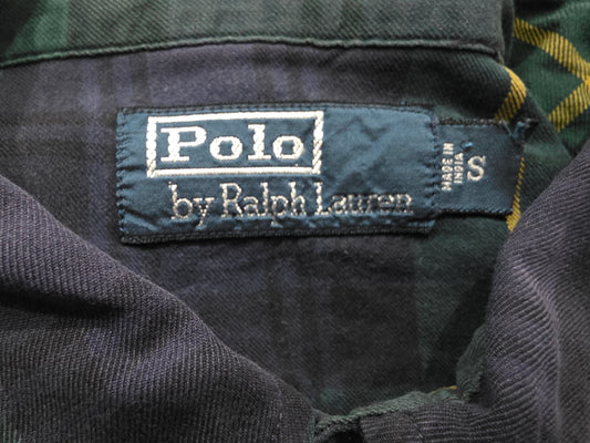Camisa Ralph Lauren Chico S Verde Y Azul Deslavado