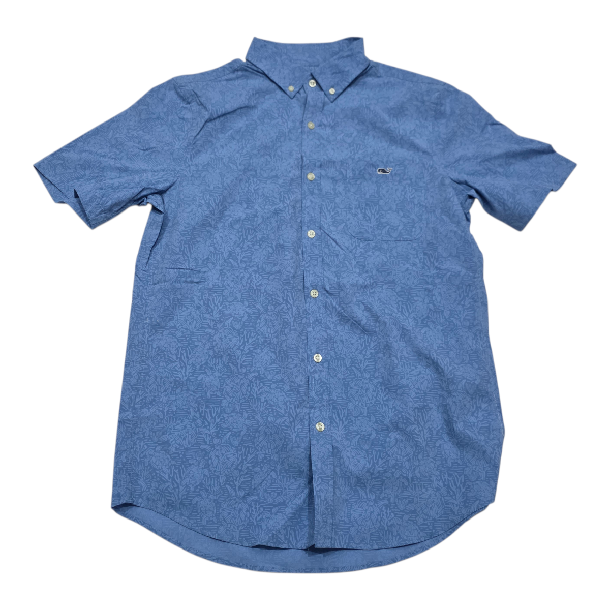 Camisa Manga Corta Vineyard Vines Chico S Slimfit Azul