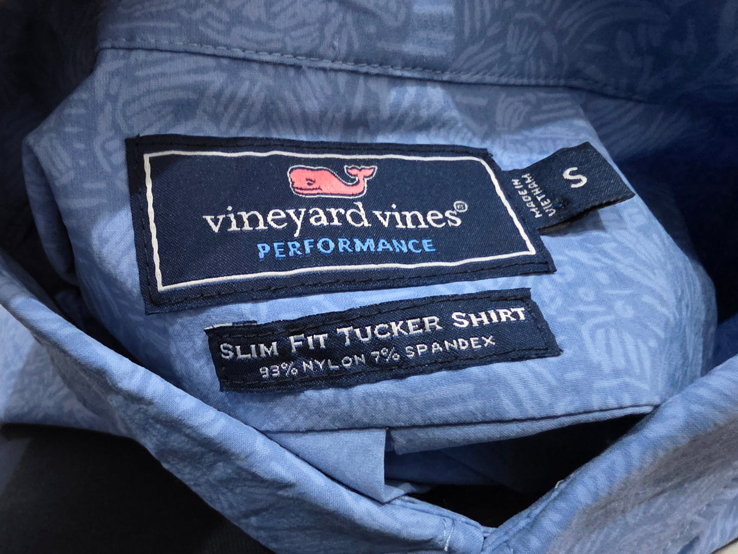 Camisa Manga Corta Vineyard Vines Chico S Slimfit Azul