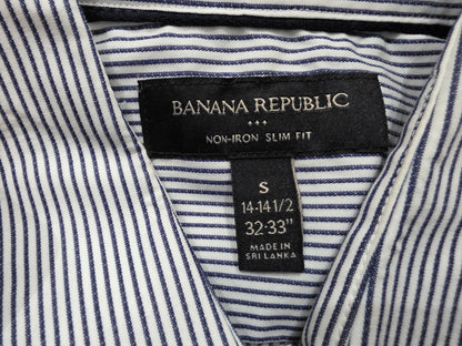 Camisa Banana Republic Chico S 14 1/2 32-33 Blanca Lineas