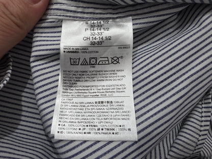 Camisa Banana Republic Chico S 14 1/2 32-33 Blanca Lineas