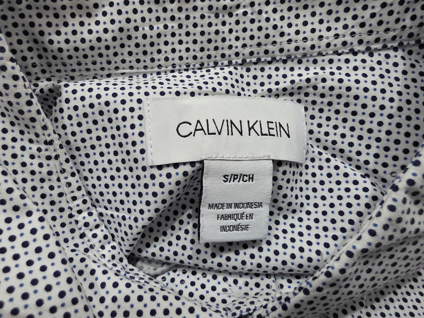 Camisa Calvin Klein Chico S Blanca Puntos