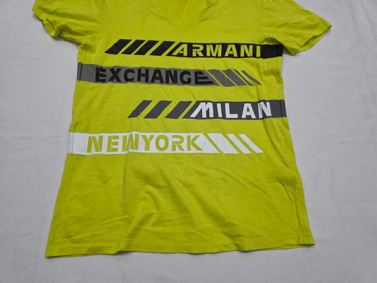 Playera Armani Exchange Chico S Verde Fosforescente