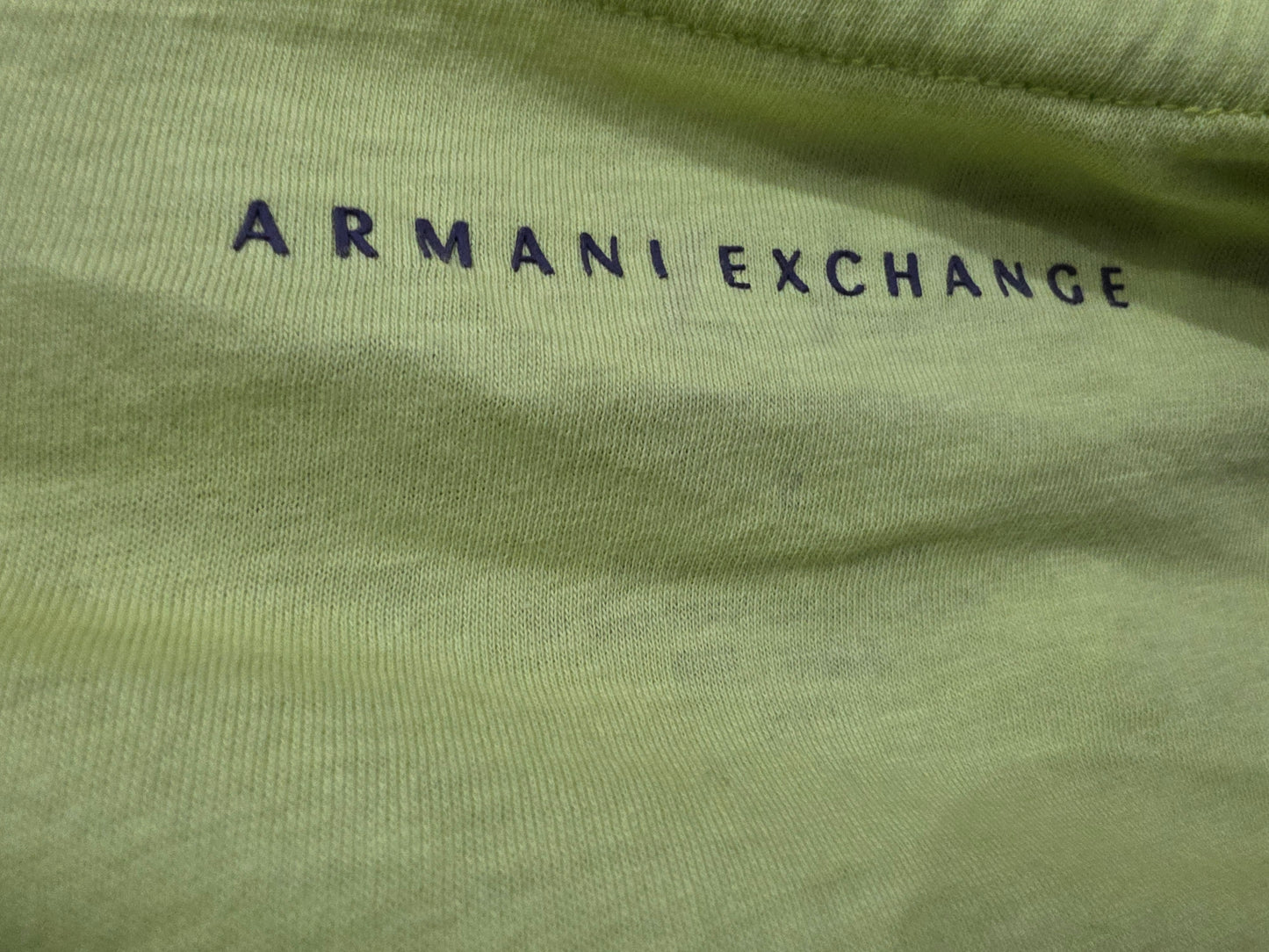Playera Armani Exchange Chico S Verde Fosforescente