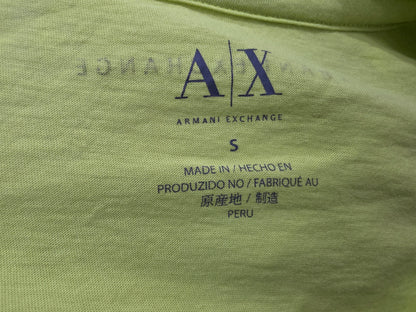 Playera Armani Exchange Chico S Verde Fosforescente