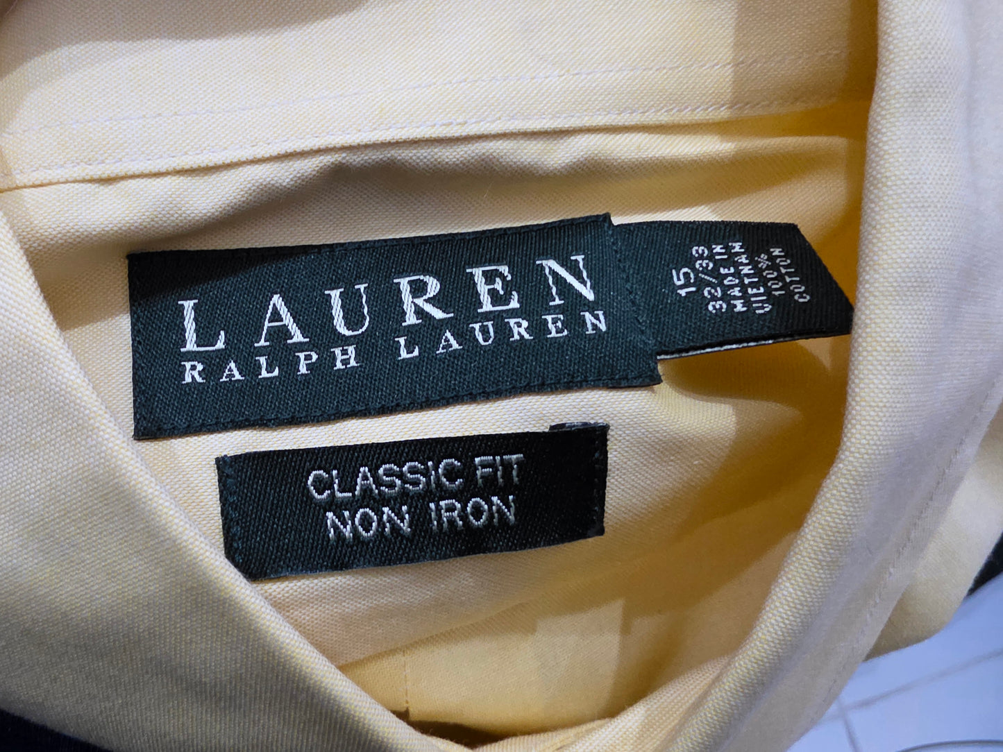 Camisa Ralph Lauren Mediana M Amarillo 15 32-33