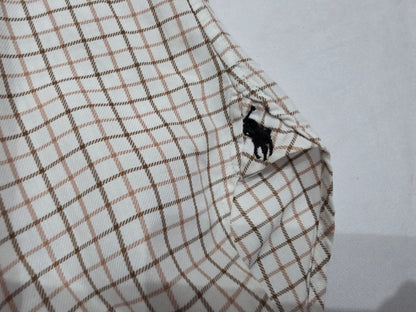 Camisa Ralph Lauren Mediana 15 1/2 Beige Estate Cuadro