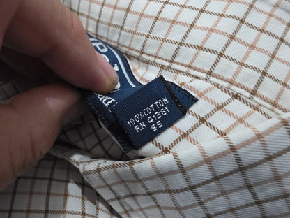 Camisa Ralph Lauren Mediana 15 1/2 Beige Estate Cuadro