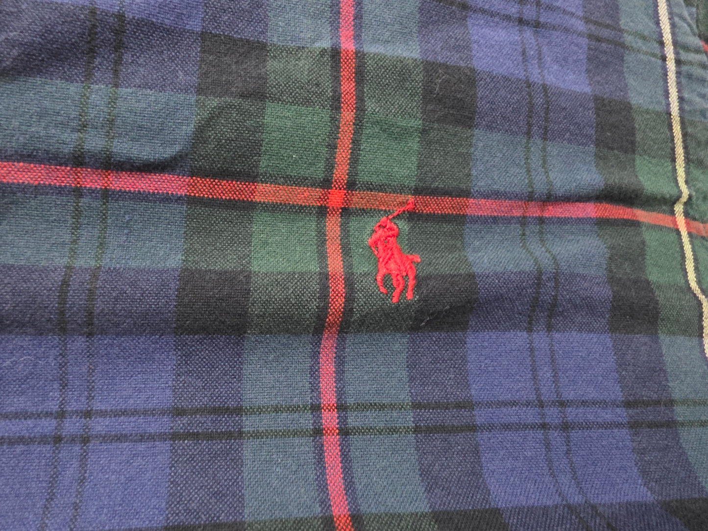 Camisa Ralph Lauren Mediana M Azul Y Verde Deslavado