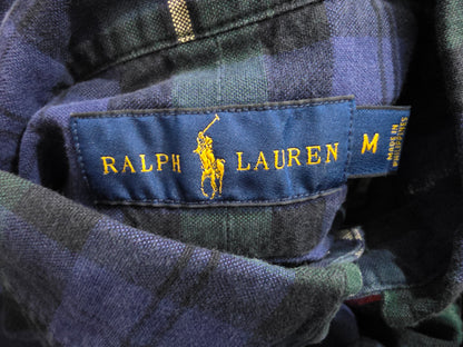 Camisa Ralph Lauren Mediana M Azul Y Verde Deslavado