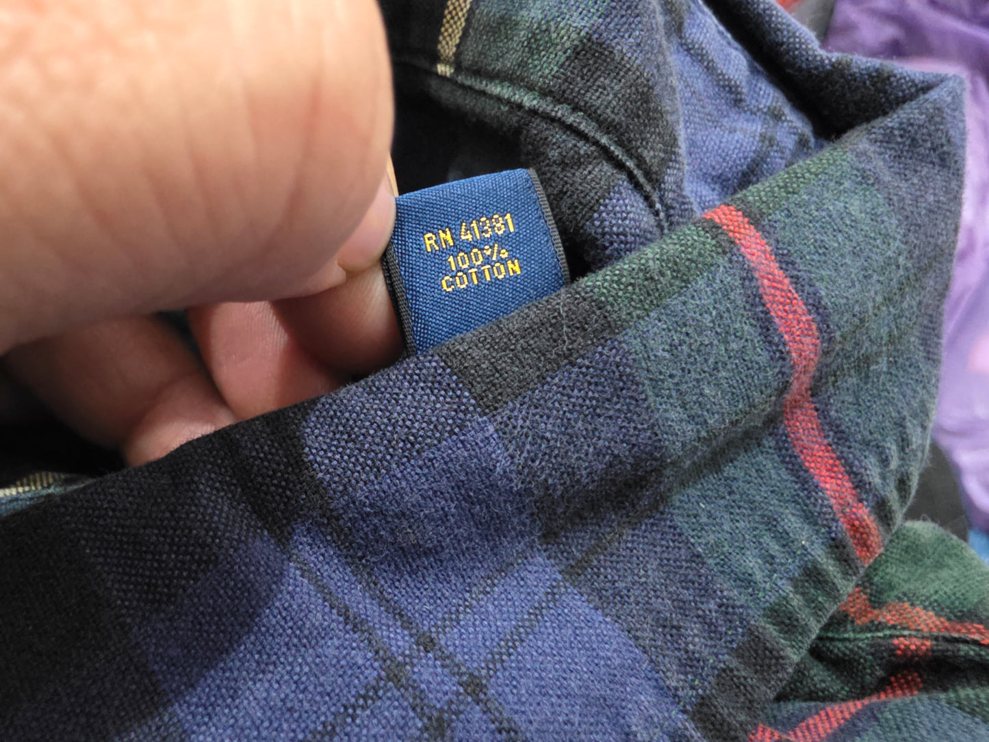 Camisa Ralph Lauren Mediana M Azul Y Verde Deslavado