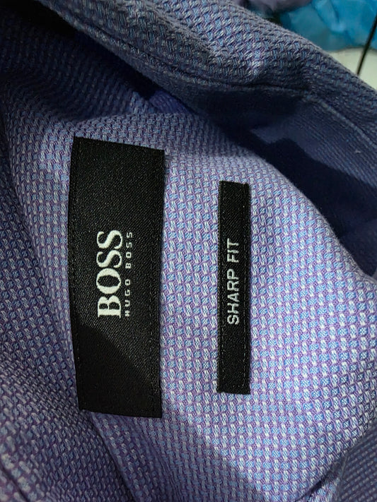 Camisa Boss Mediana 15 1/2 32-33 Lila Sharp Fit