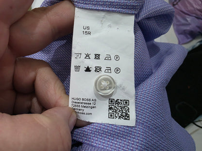 Camisa Boss Mediana 15 1/2 32-33 Lila Sharp Fit